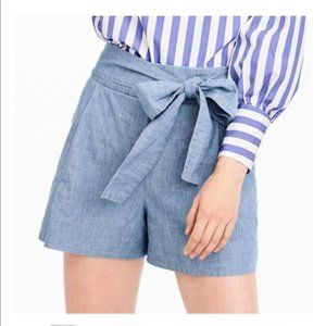 J. Crew Chambray Bow Waist Shorts